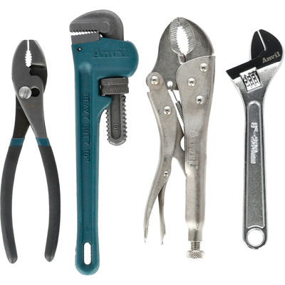 JUEGO DE LLAVES Y PINZAS METAL ANVIL 4 PIEZAS