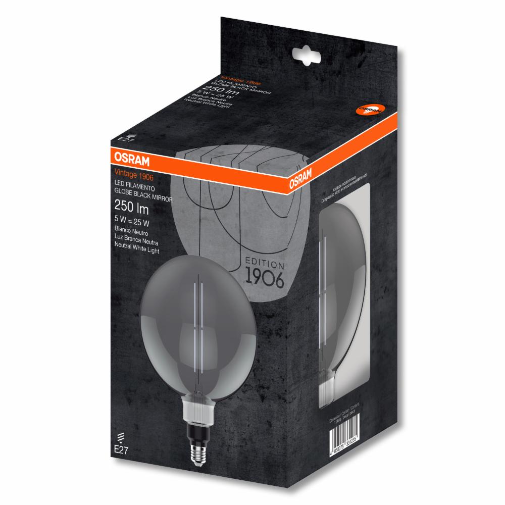 FOCO LED DECOR GLOBO NEGRO FILAMENTO 5W 4000K The Home Depot México