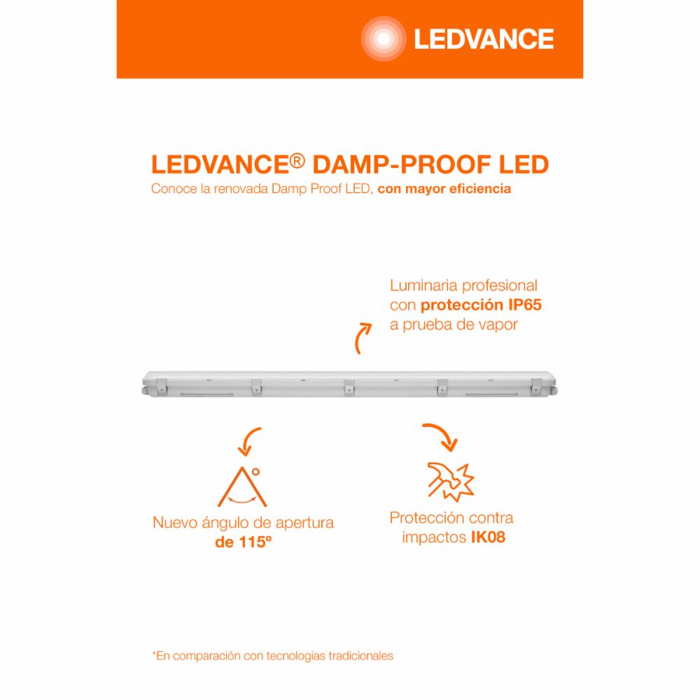 LUMINARIA LED A PRUEBA DE VAPOR 58W 6500K The Home Depot México