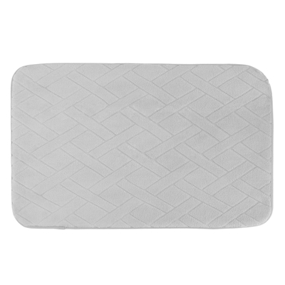 TAPETE PARA BAÑO MEMORY FOARM GRIS 40 X 60 CM