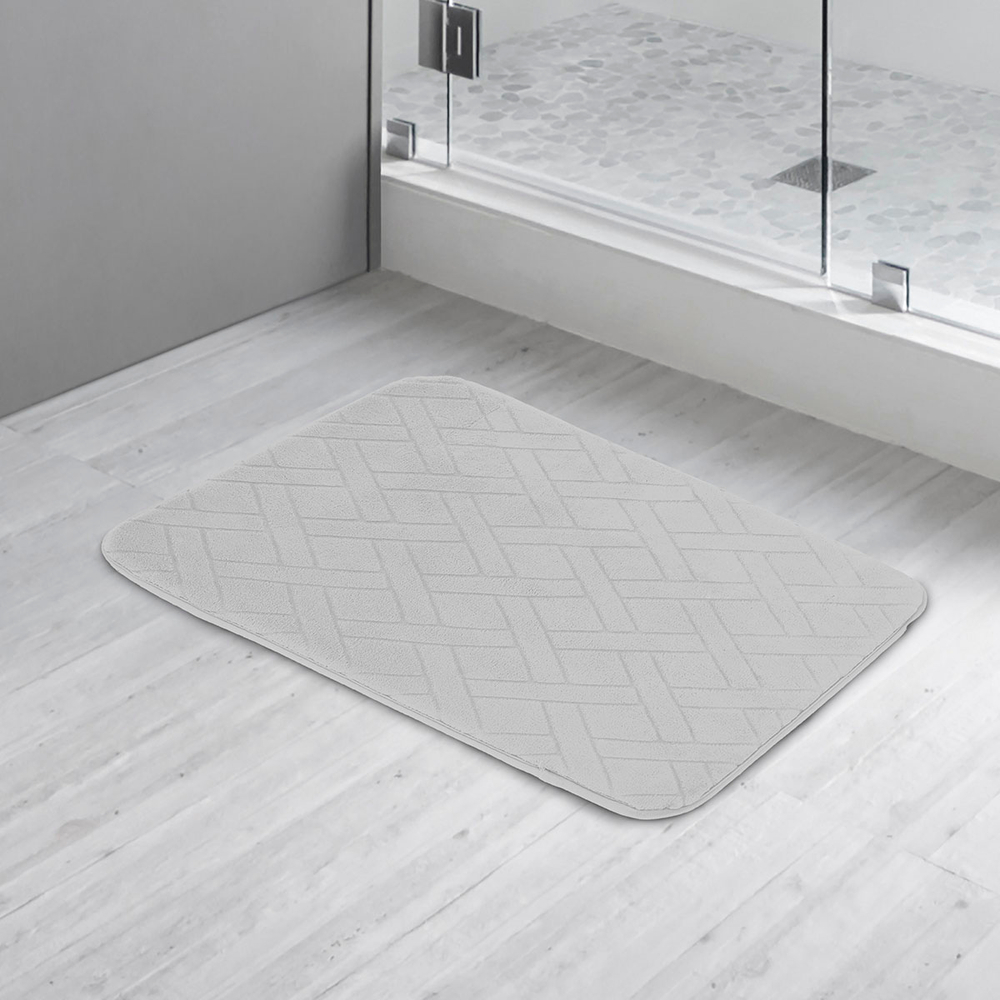 TAPETE PARA BAÑO MEMORY FOARM GRIS 40 X 60 CM | The Home Depot México