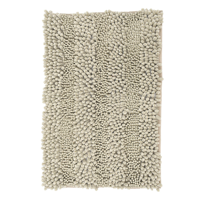 TAPETE ANTIDERRAPANTE PARA BAÑO CHENILLE ARTEMISA BEIGE CAMEL 65 X 45 CM