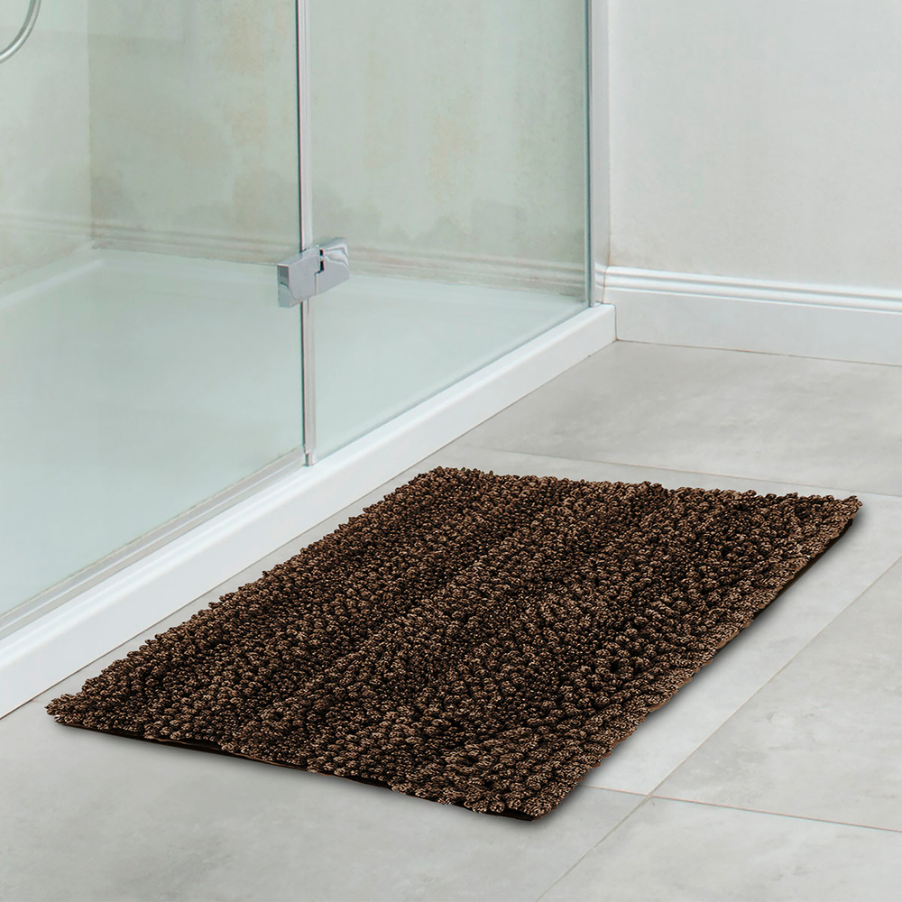 TAPETE ANTIDERRAPANTE PARA BAÑO CHENILLE ARTEMISA CAFÉ 65 X 45 CM | The ...