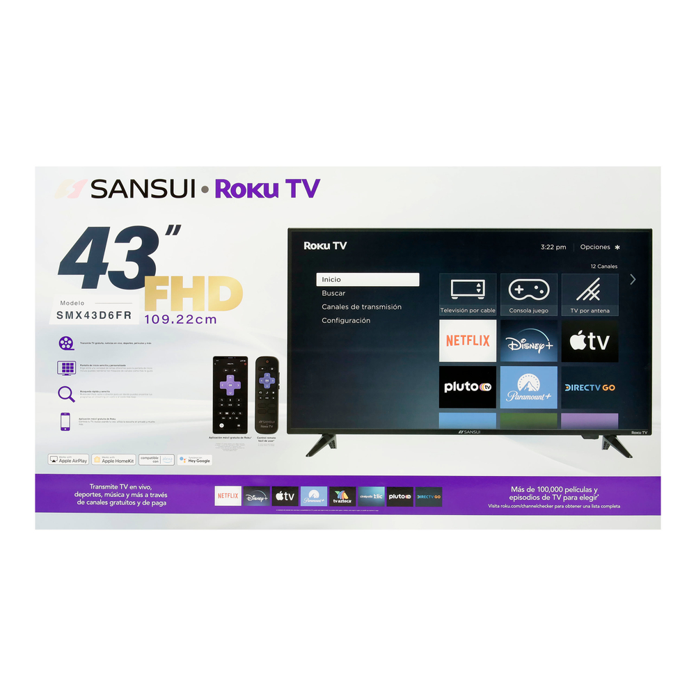 PANTALLA LED SMART HD TV 43 PULGADAS SANSUI | The Home Depot México