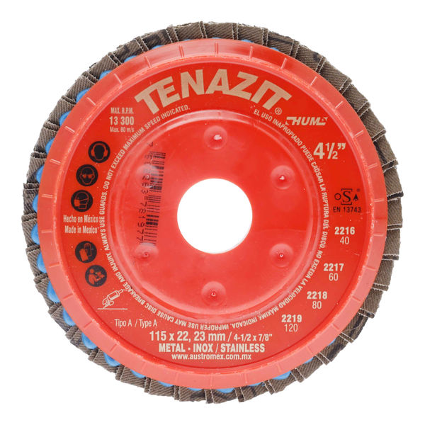 DISCO LAMINADO PARA DESBASTE DE METAL 4 1/2 PULGADAS