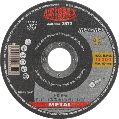 DISCO DE CORTE PARA METAL 4 1/2 PULGADAS