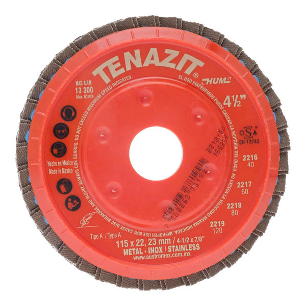 DISCO LAMINADO PARA DESBASTE DE METAL 4 1/2 PULGADAS