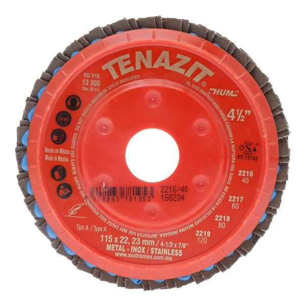 DISCO LAMINADO PARA DESBASTE DE METAL 4 1/2 PULGADAS