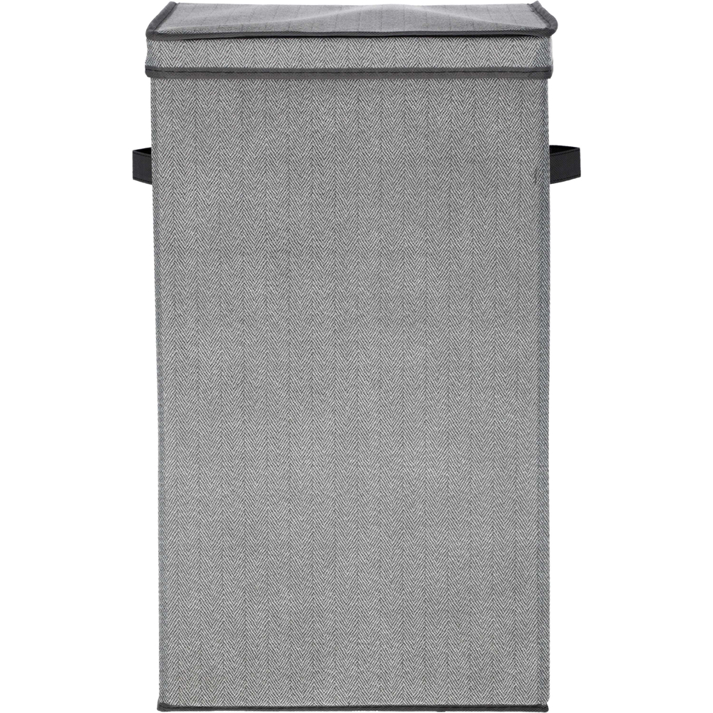 Whitmor Cesto para ropa sucia con forro y tapa, color gris lavado