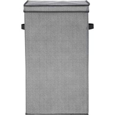 home & home cesto para ropa de polipropileno 60 x 35 x 35 cm gris claro