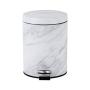 BOTE DE BASURA MARBLE METAL CON PEDAL Y TAPA 5 L