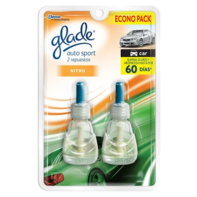 GLADE AUTOSPORT 2 PACK REFILL AROMA NITRO