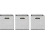 SET DE CUBOS ORGANIZADORES PLEGABLES 28 X 27 X 27 CM GRIS CLARO HOME & HOME 3 PIEZAS