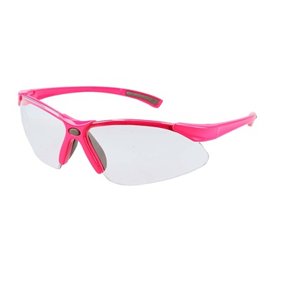 LENTES DE SEGURIDAD MODELO ORIÓN, TRANSPARENTES CON ROSA, PAQUETE 12 PZ