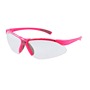 LENTES DE SEGURIDAD MODELO ORIÓN, TRANSPARENTES CON ROSA, PAQUETE 12 PZ
