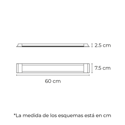LÁMPARA LED LINEAL DE SOBREPONER EN TECHO, LUZ FRIA 6500K LÁMPARA LED LINEAL DE SOBREPONER EN TECHO, LUZ FRIA 6500K