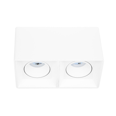 LÁMPARA DIRIGIBLE DE SOBREPONER EN TECHO, OPERA FOCO MR16 NO INCLUIDA, COLOR BLANCO