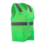 URREA CHALECO UNISEX DE ALTA VISIBILIDAD VERDE CON REFLEJANTE GRIS TALLA G, PAQUETE 10 PZ