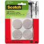 FIELTROS REDONDOS SCOTCH, BEIGE, 25.4 MM, 32 UND