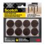 FIELTROS REDONDOS SCOTCH, CAFÉ, 25.4 MM, 32 UND