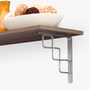 MÉNSULA ESCALERA NO.6 PLATA 25X25 CM