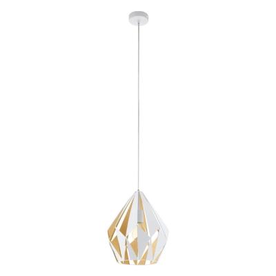 LÁMPARA COLGANTE 002 1 LUZ CARLTON 1 ORO CEPILLADO