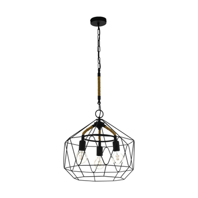 LÁMPARA COLGANTE 3 LUCES COTTINGHAM NEGRO