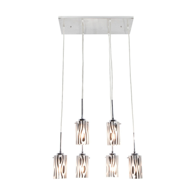 COLGANTE CROMO DE 6 LUCES