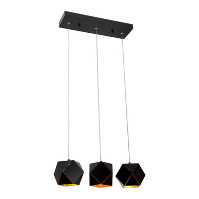 COLGANTE LED NEGRO LUZ CÁLIDA 12W