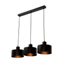 COLGANTE 3 LUCES E27 NEGRO MATE
