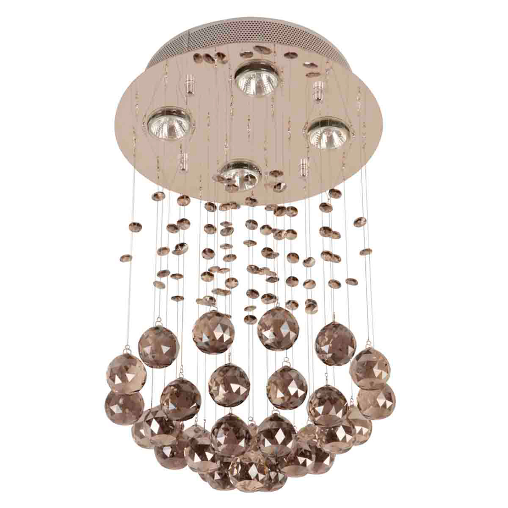 Candil plateado moderno 40w 4 luces