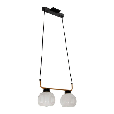 COLGANTE NEGRO Y DORADO 40W E27 2L