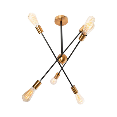 COLGANTE BRONCE 6 LUCES E27 60W