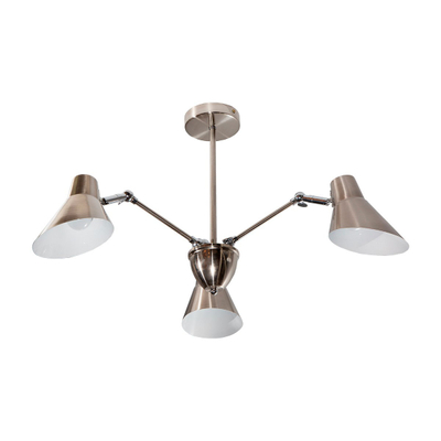 LÁMPARA DE TECHO NIQUEL 3L E27 40W