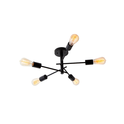 LÁMPARA DE TECHO NEGRO 5L 40W E27