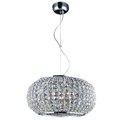 COLGANTE DE CRISTALES CROMO 3 LUCES