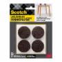 SCOTCH FIELTROS PROTECTORES PARA PISO CAFE, 12 PZAS