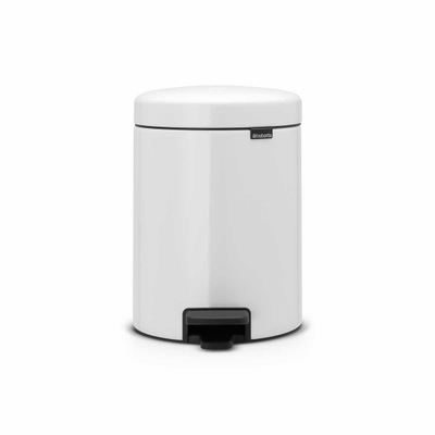 BOTE BASURA NEWIC acero/plástico BLANCO 5L, BRABANTIA.