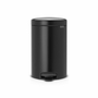 BOTE BASURA NEWICON 12L ACERO NEGRO, BRABANTIA.
