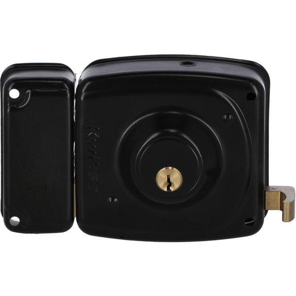 CERRADURA SOBREPONER FIJA 3 BULONES IZQ NEGRO