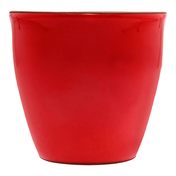 MACETA CERAMICA 17 CM ROJO VIGORO