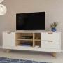 MESA DE TV BERTOLINI MICHIGAN OFF WHITE ROBLE