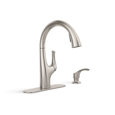 LLAVE PARA COCINA AVI MONOMANDO ACERO INOXIDABLE