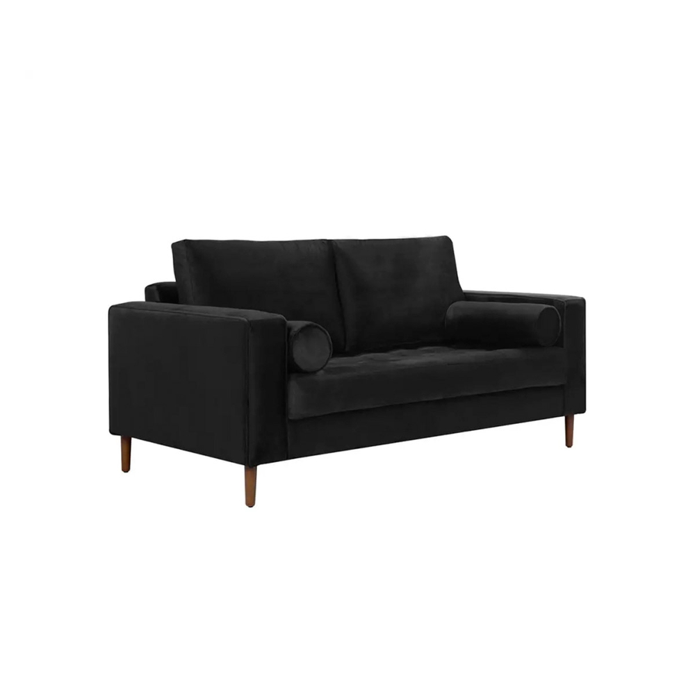 SOFÁ 3 CUERPOS LANDERO TERCIOPELO NEGRO The Home Depot México