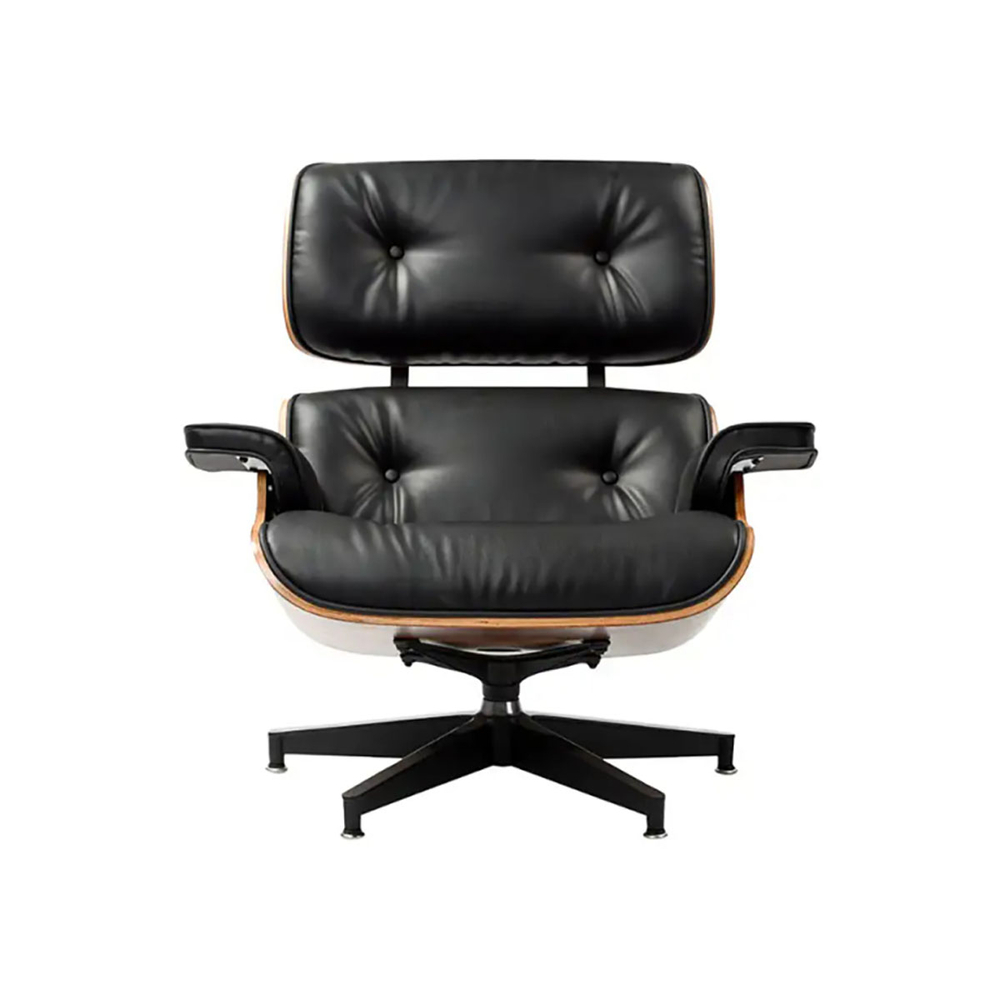 SILLA REPLICA EAMES LOUNGE OTTOMAN NOGAL CON NEGRO The Home Depot México