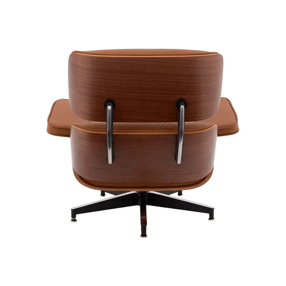 SILLA REPLICA EAMES LOUNGE OTTOMAN NOGAL CON CAFÉ The Home Depot México