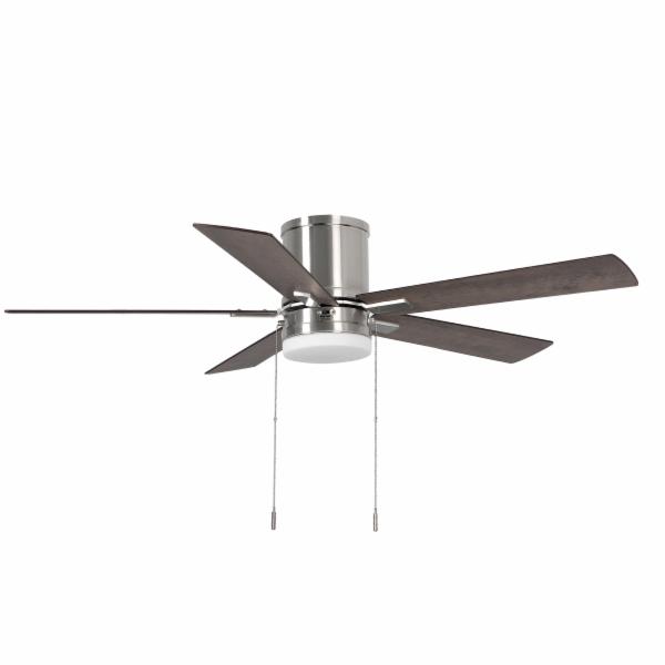 VENTILADOR DE TECHO KINGSLEY MAPLE CLARO/NOGAL GRIS OSCURO 52" CON 3 LUCES Y 5 ASPAS REVERSIBLES