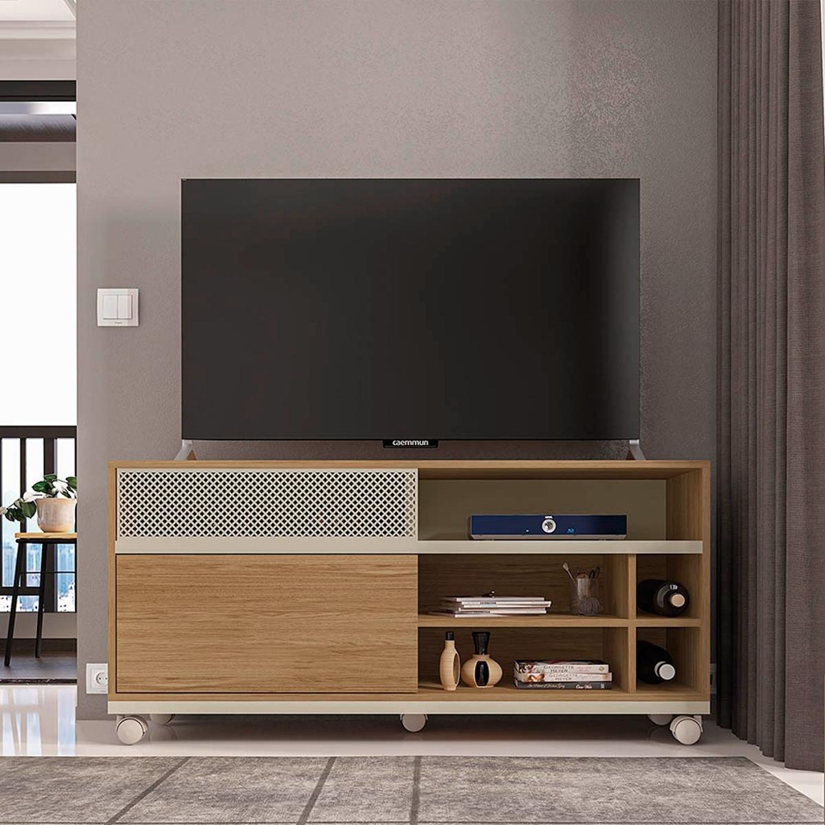 Mesa de tv bertolini slide buriti off white