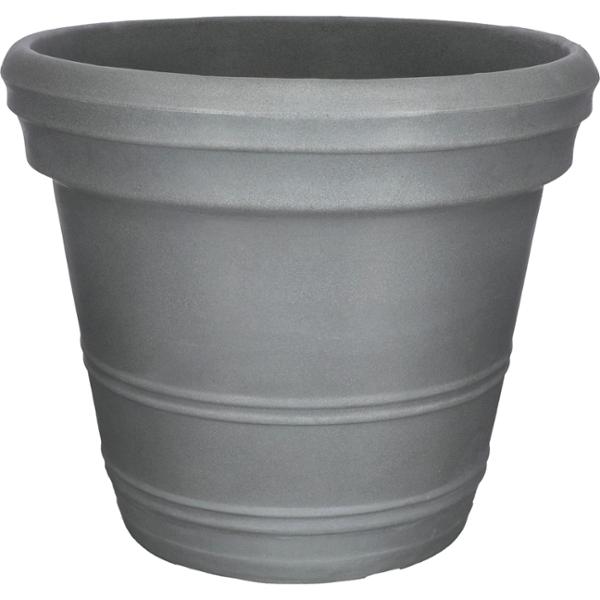 MACETA 25" PLÁSTICO BARCELONA GRIS (194016)