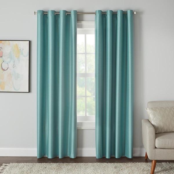 CORTINA BO FAUX SILLK TURQUESA